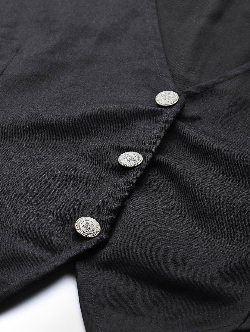 women solids v-neck waist coat - 17490462 - Standard Image - 4