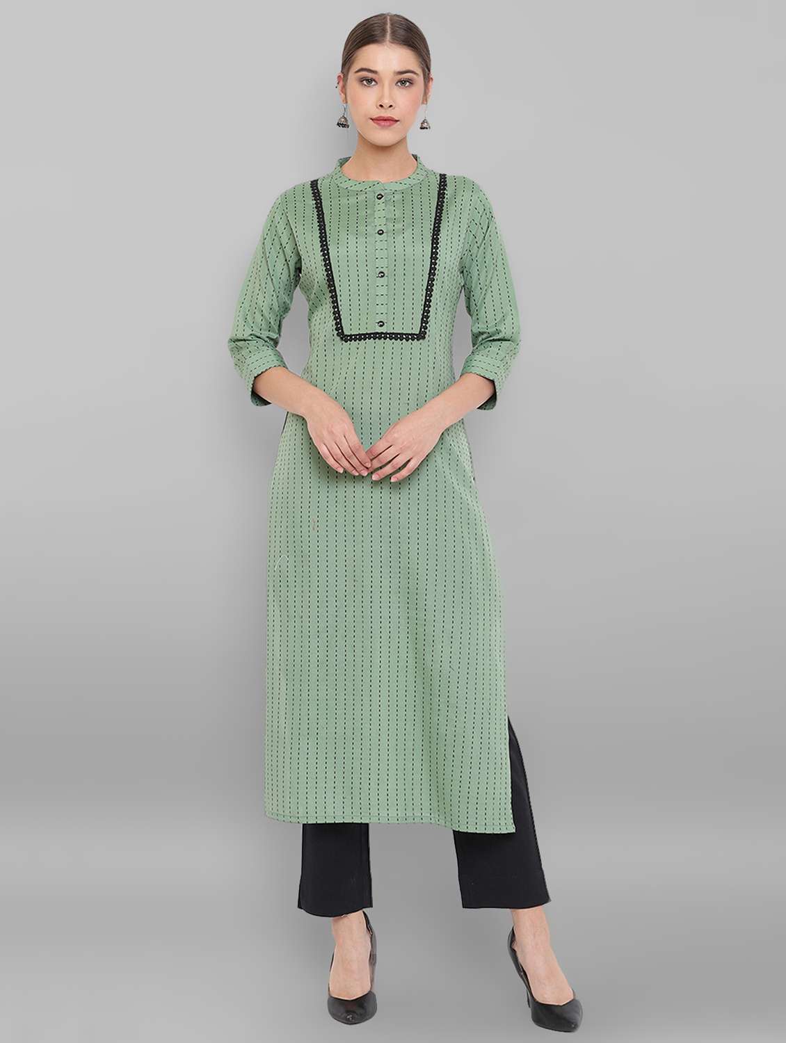 striped kurta pant set