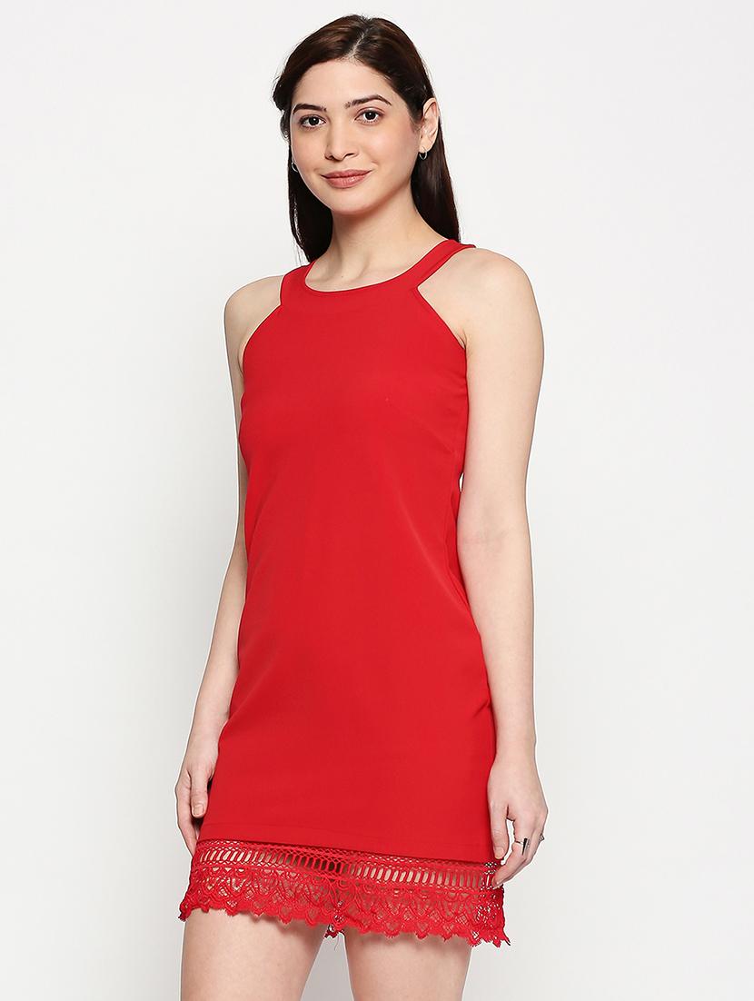 laced hem sheath dress - 17492560 - Standard Image - 1