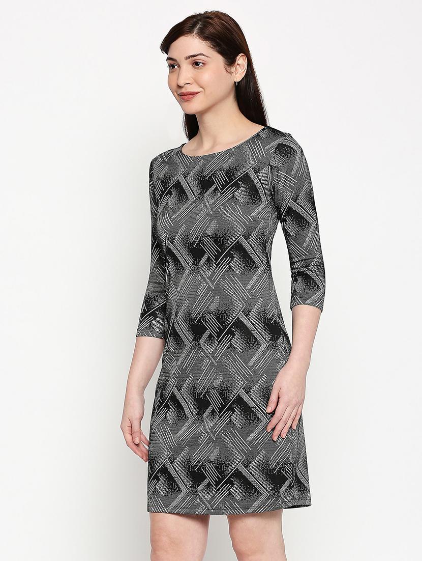 round neck abstract sheath dress - 17492562 - Standard Image - 1
