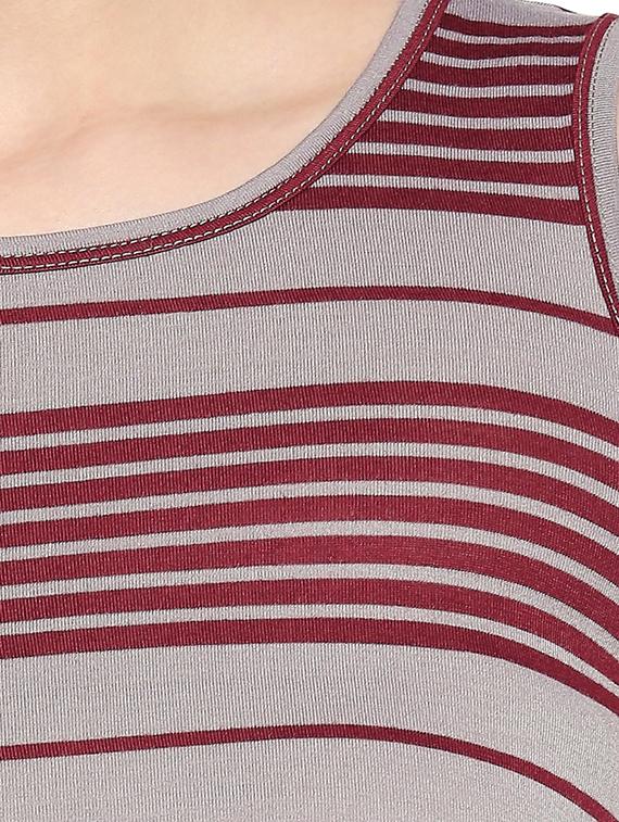 drawstring waist striped a-line dress - 17492563 - Standard Image - 4
