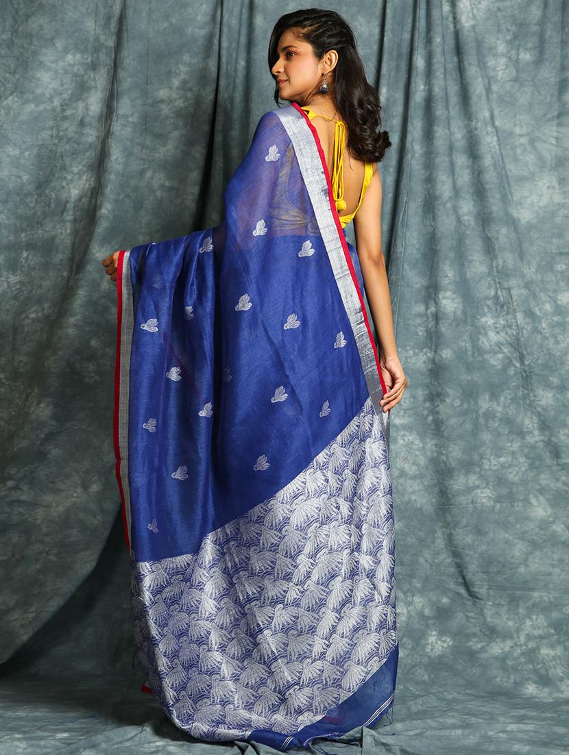ethnic motifs woven saree with blouse - 17494847 -  Standard Image - 1