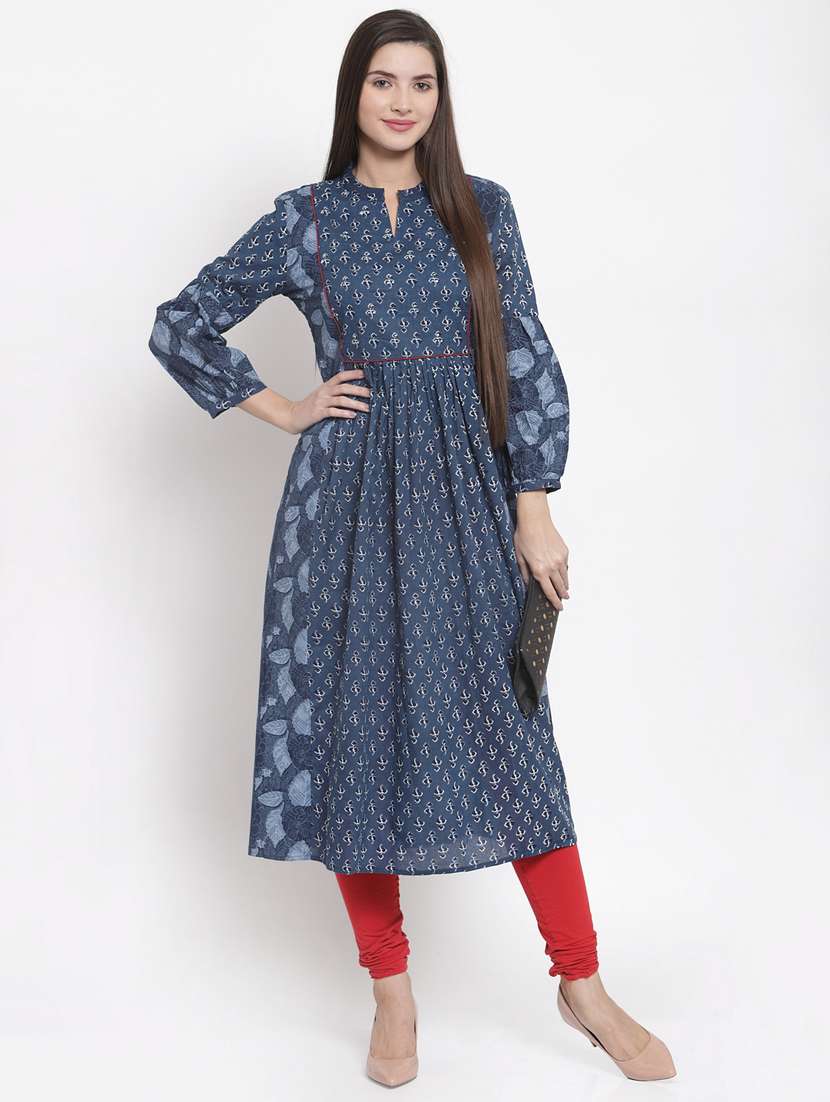 printed a-line kurta