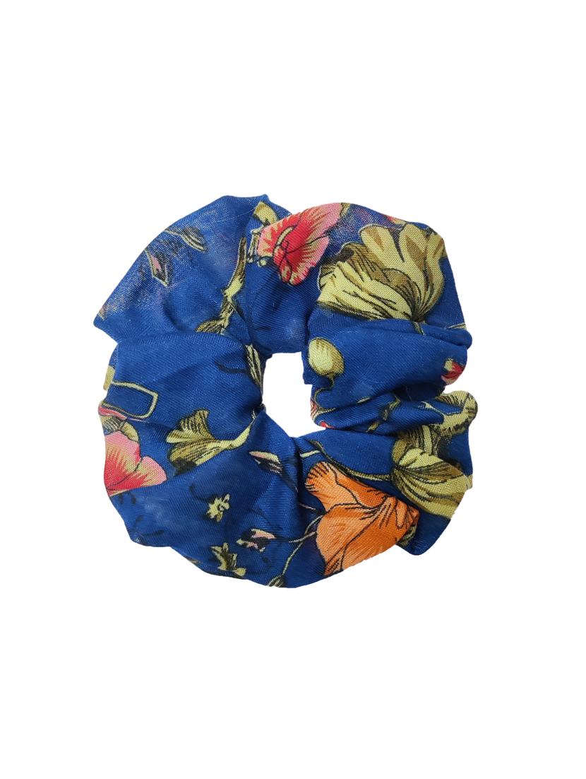 aditi wasan set of 3 printed scrunchies in multi-color, blue and green color - 17495788 - Standard Image - 4