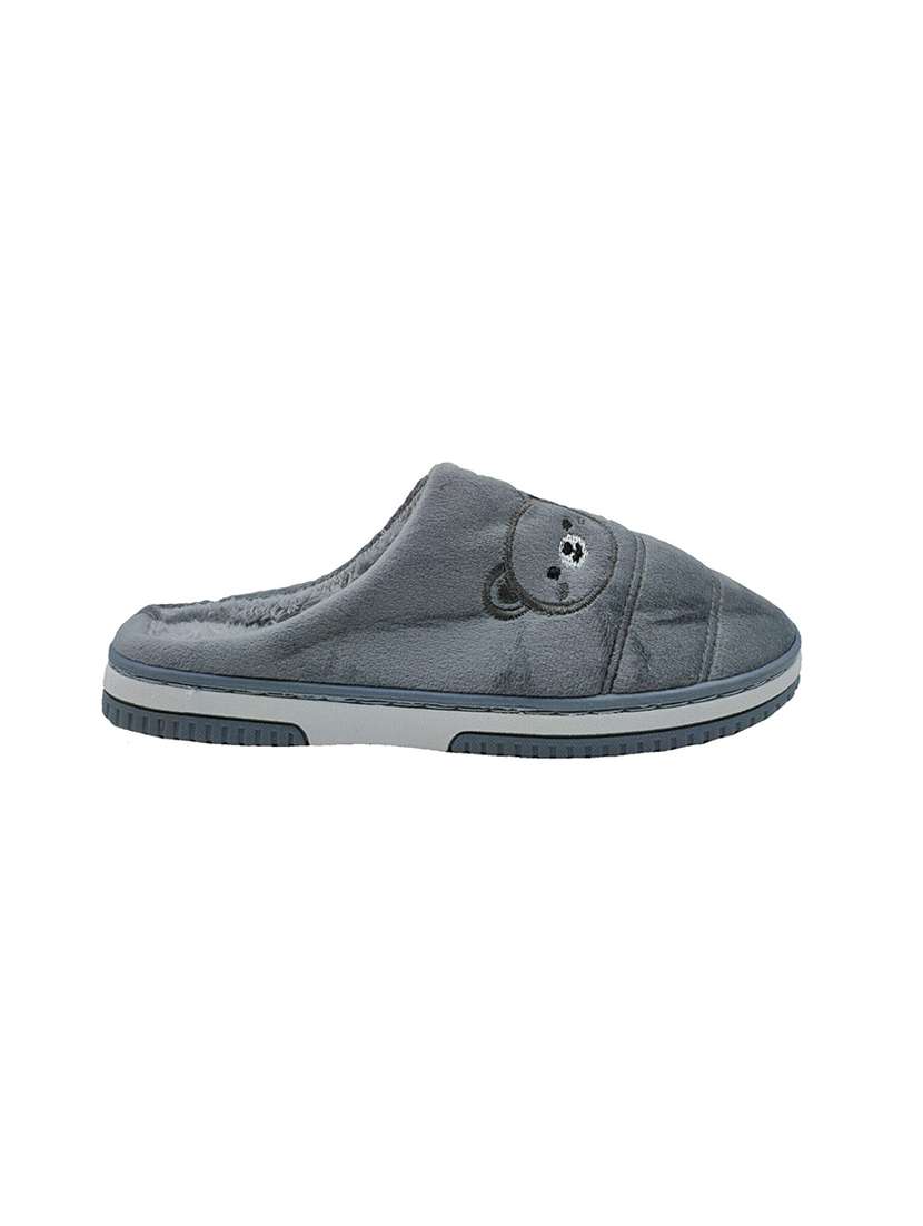 grey synthetic & mesh slip on flip flops - 17497199 -  Standard Image - 1