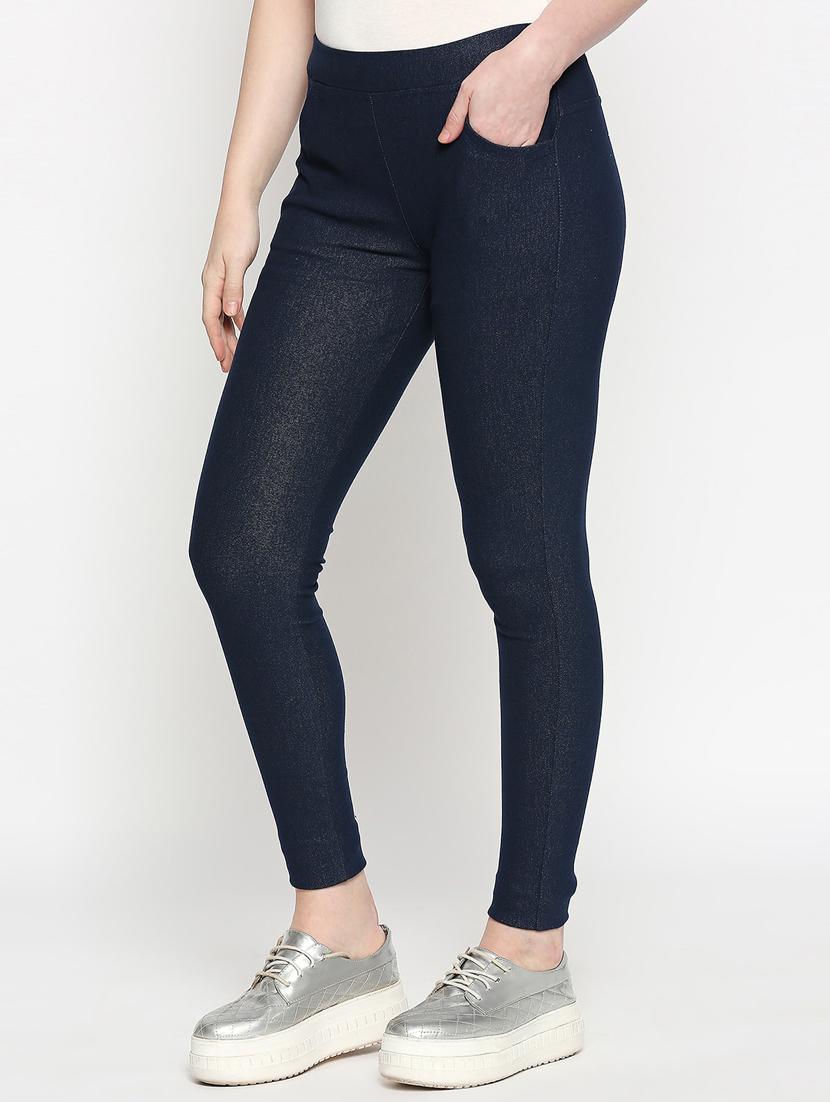 high rise solid jeggings - 17498877 - Standard Image - 1