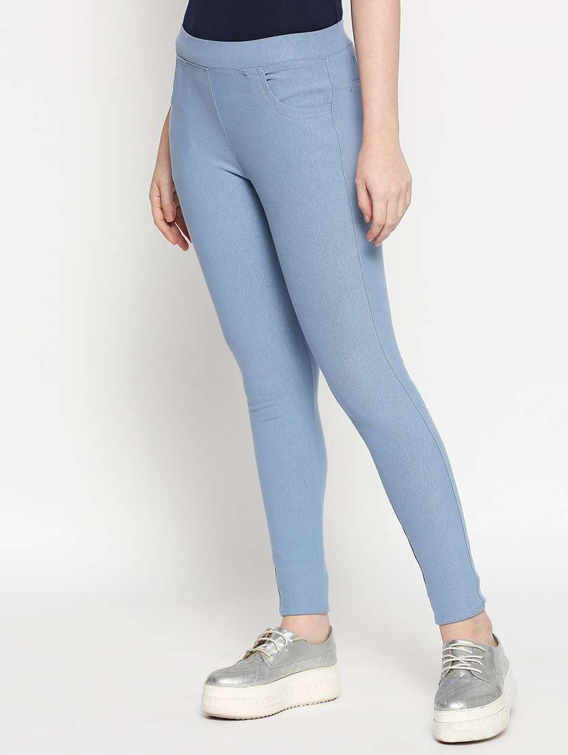 mid rise solid jeggings  - 17498880 -  Standard Image - 1