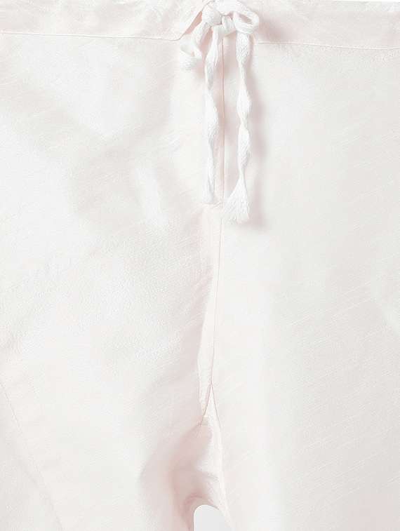 yellow solid pure silk kurta pyjama set with embroidered nehru jacket - 17499020 -  Standard Image - 4