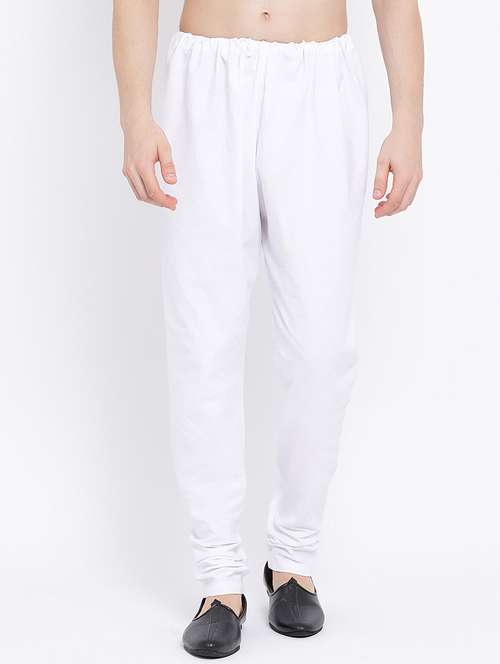 white solid churidar - 17499025 - Standard Image - 0