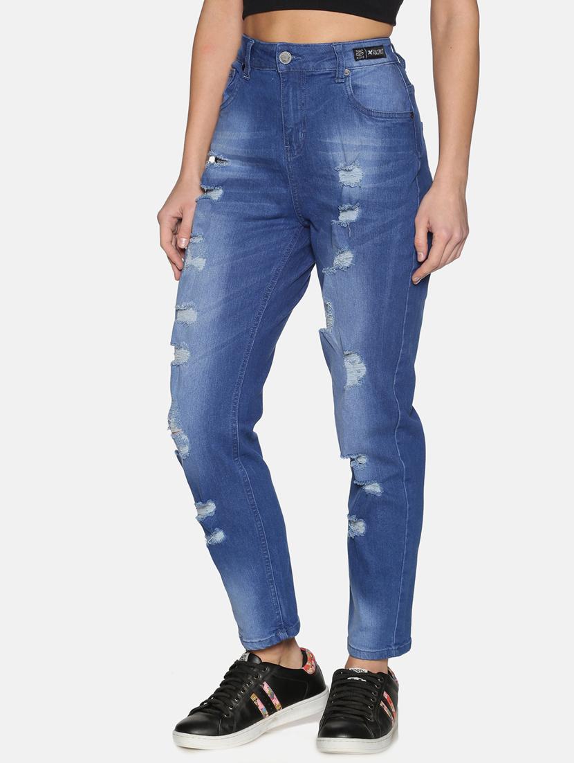 women's distress slim fit jeans - 17501692 -  Standard Image - 1
