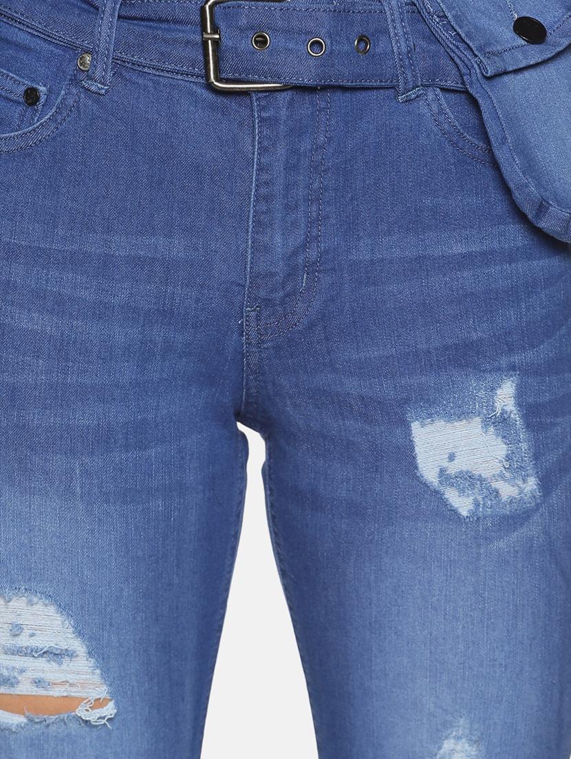women's distress slim fit jeans - 17501693 - Standard Image - 4