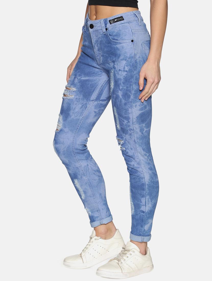women's distress slim fit jeans - 17501694 -  Standard Image - 1