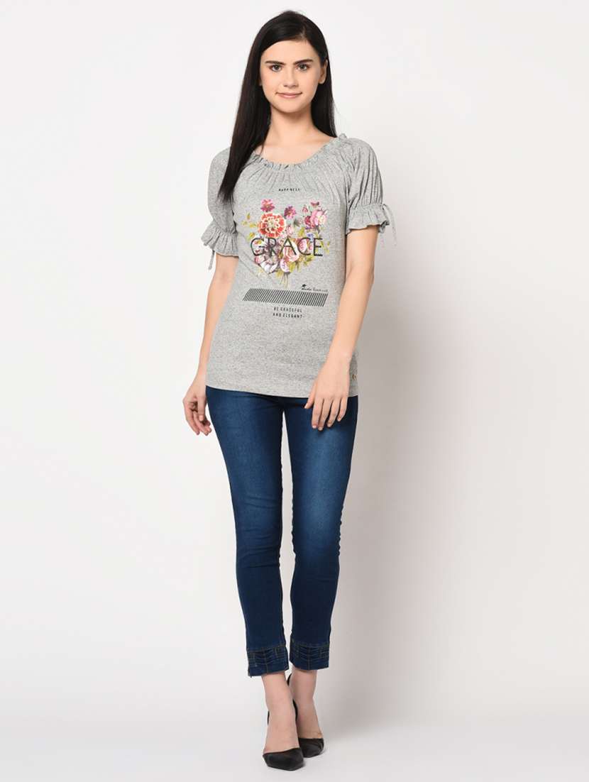 round neck graphic top - 17501753 -  Standard Image - 4