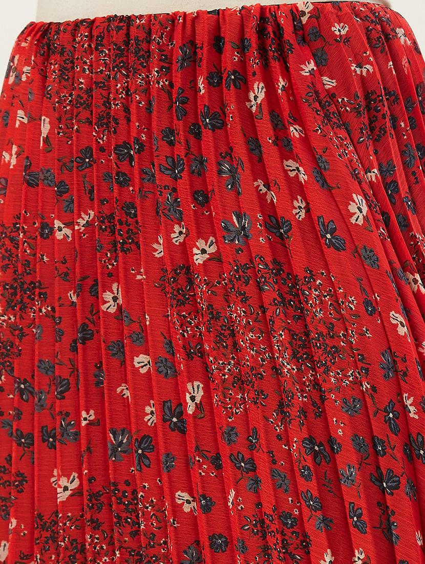 high rise floral pleated skirt - 17502008 - Standard Image - 4
