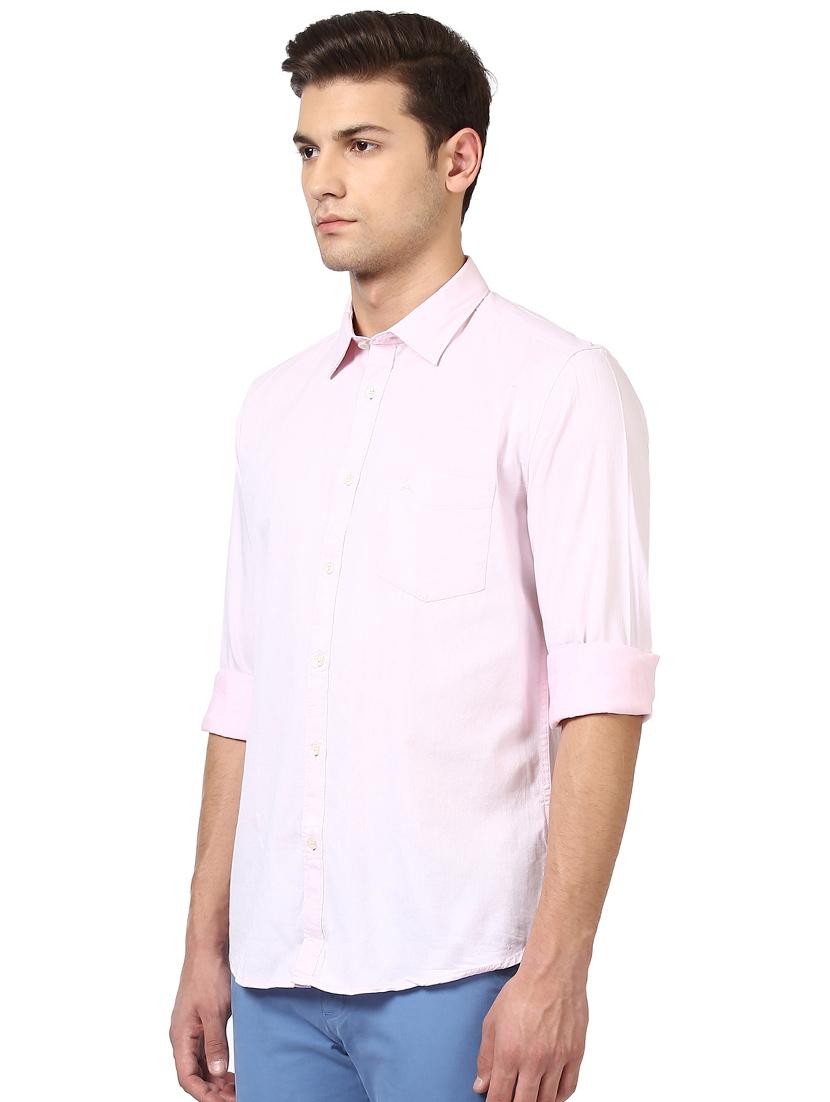 pink solid casual shirt - 17502021 - Standard Image - 1