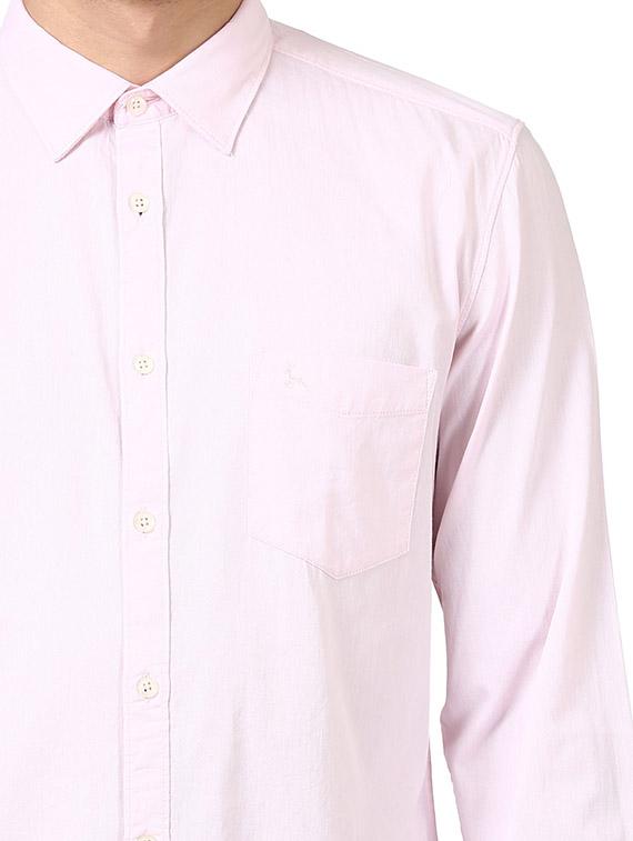 pink solid casual shirt - 17502021 - Standard Image - 4