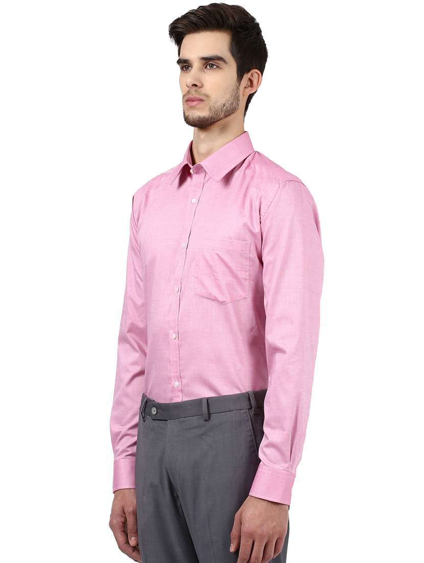 pink solid formal shirt - 17502306 -  Standard Image - 1