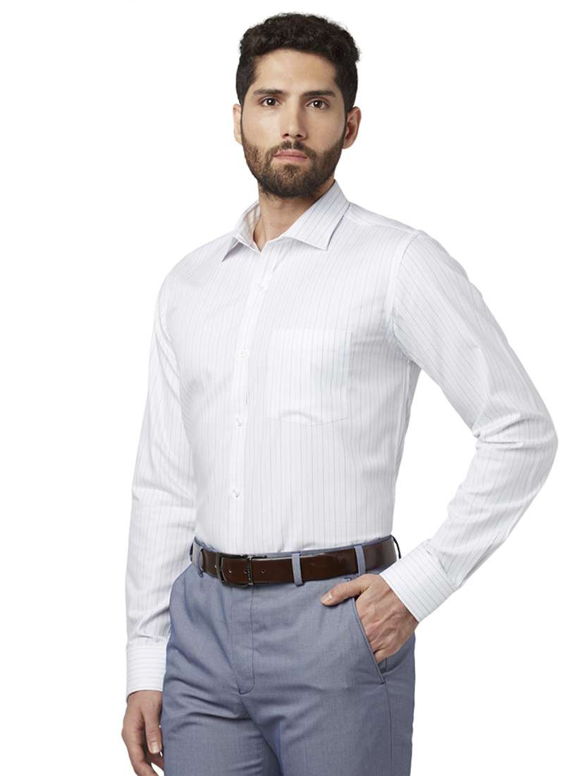 white striped formal shirt  - 17502388 -  Standard Image - 1