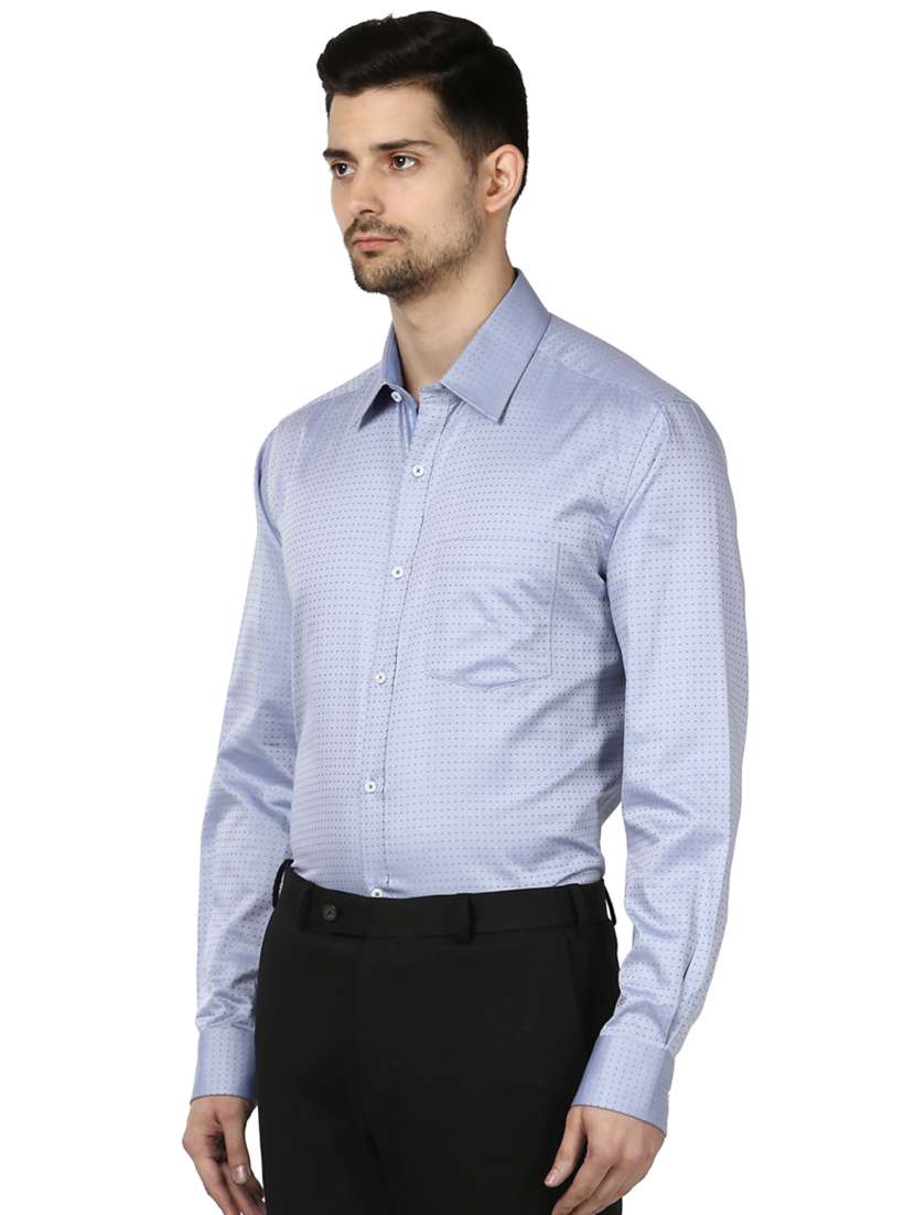 light blue solid  formal shirt - 17502451 -  Standard Image - 1