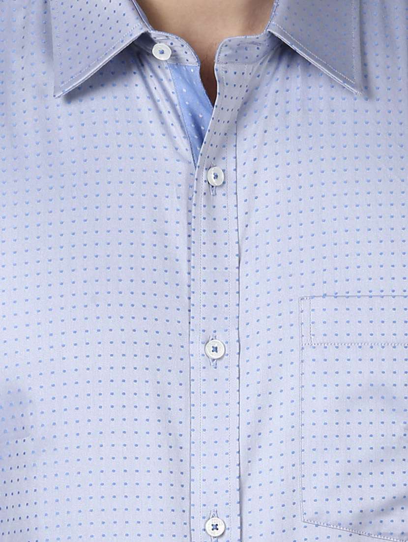light blue solid formal shirt - 17502451 - Standard Image - 4