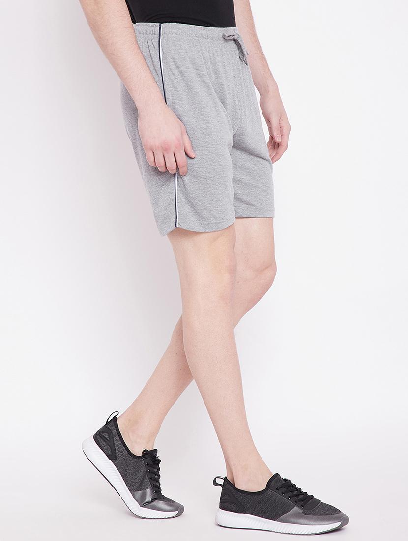grey side taped shorts - 17502639 -  Standard Image - 1