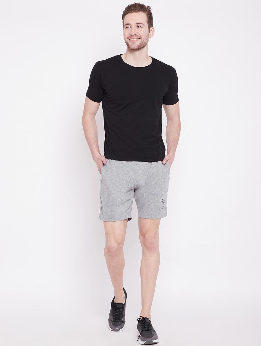 grey side taped shorts - 17502639 - Standard Image - 4