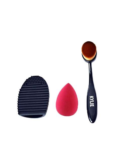 favon pack of foundation blender, brush and brush cleaner - 17502646 -  Standard Image - 0