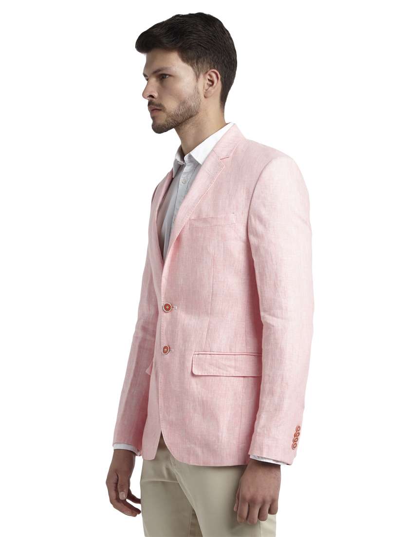 pink solid single breasted blazer - 17502731 -  Standard Image - 1