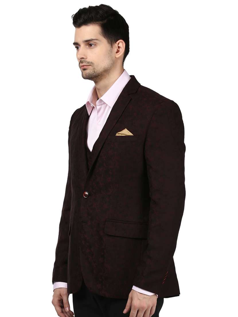 brown single breasted formal blazer - 17502744 -  Standard Image - 1
