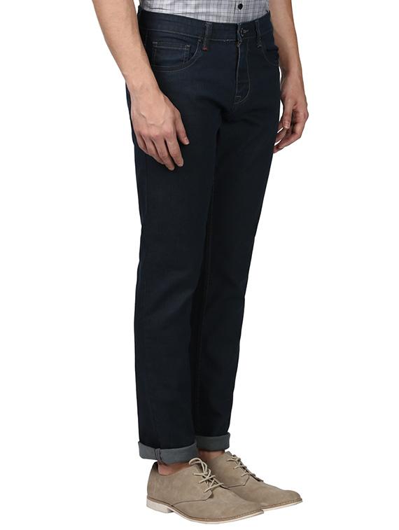 dark blue plain denim jeans - 17502839 -  Standard Image - 1