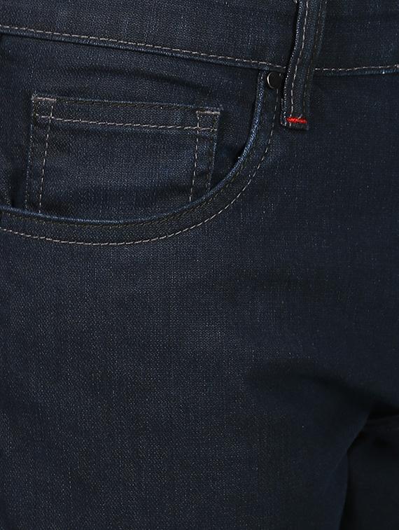 dark blue plain denim jeans - 17502839 - Standard Image - 4