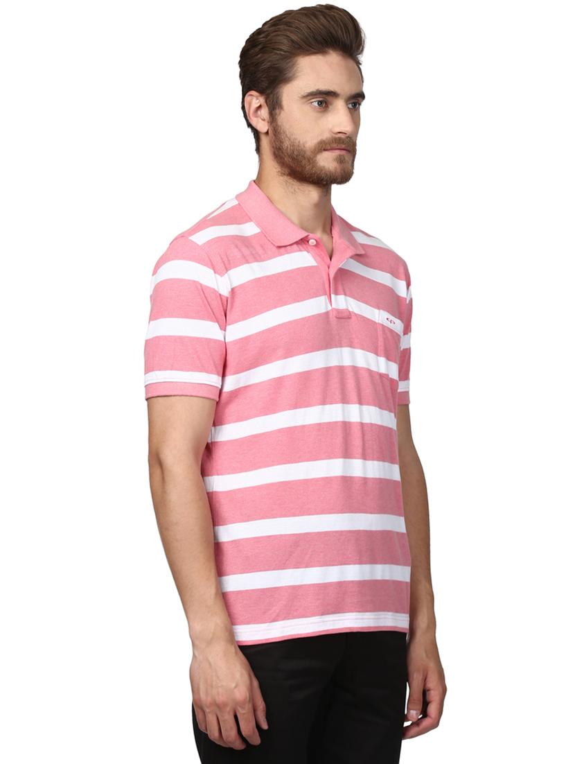 pink striped polo t-shirt - 17503136 -  Standard Image - 1