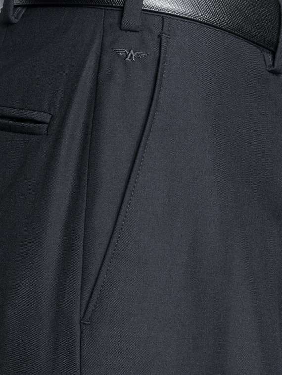 black solid flat front formal trouser  - 17503925 -  Standard Image - 4