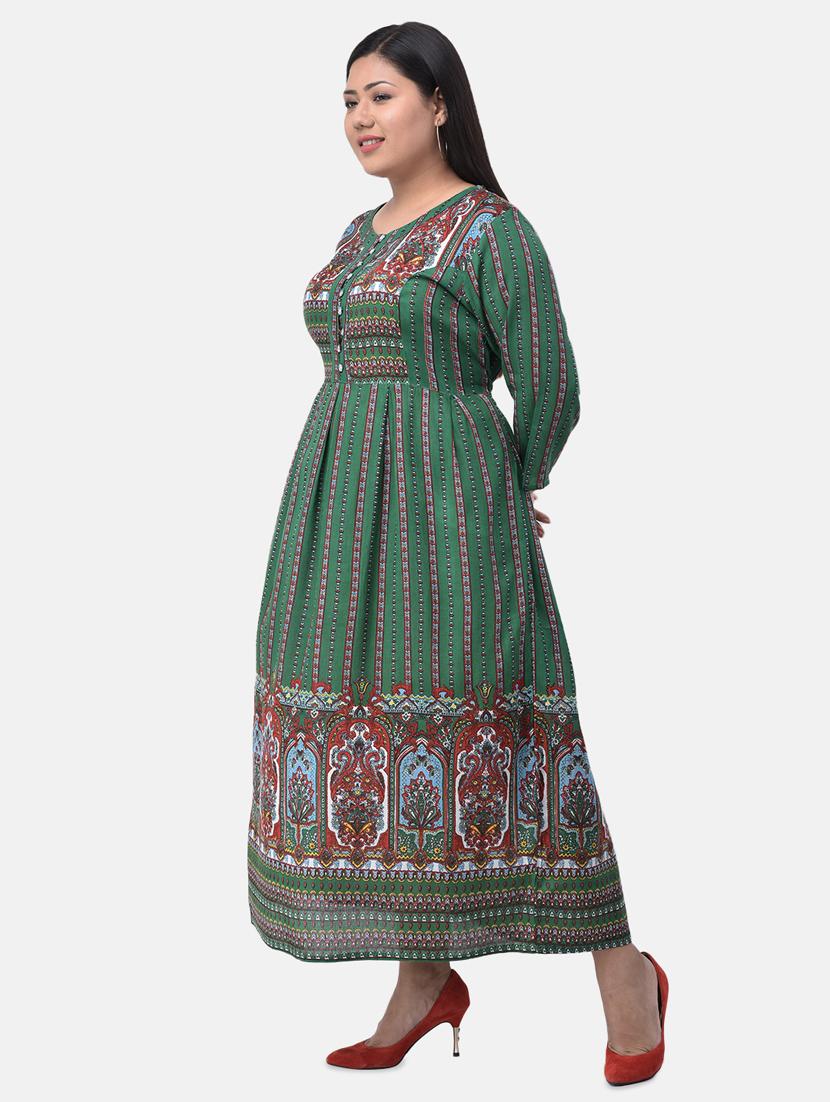 printed maxi plus dress  - 17504705 -  Standard Image - 1