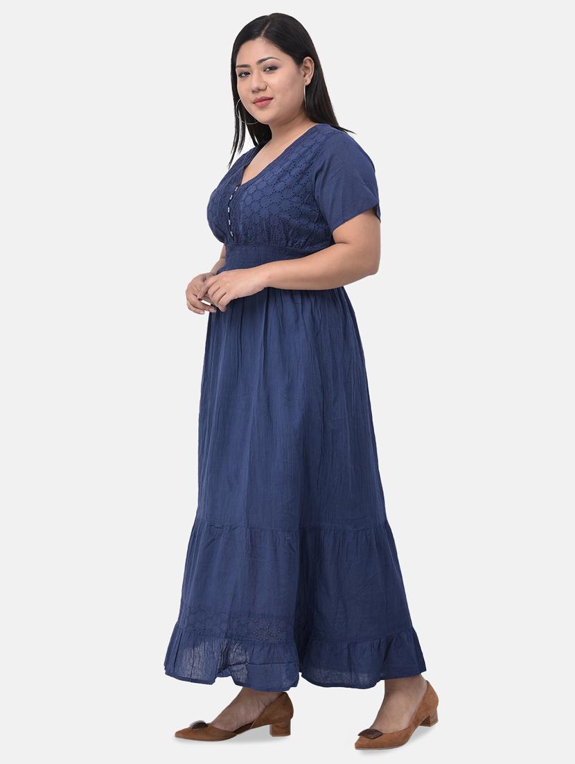 crochet panel plus dress - 17504717 - Standard Image - 1