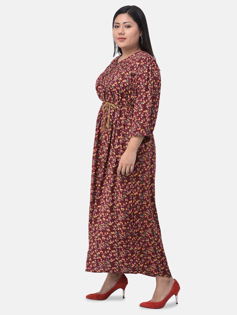 floral maxi plus dress - 17504735 - Standard Image - 1