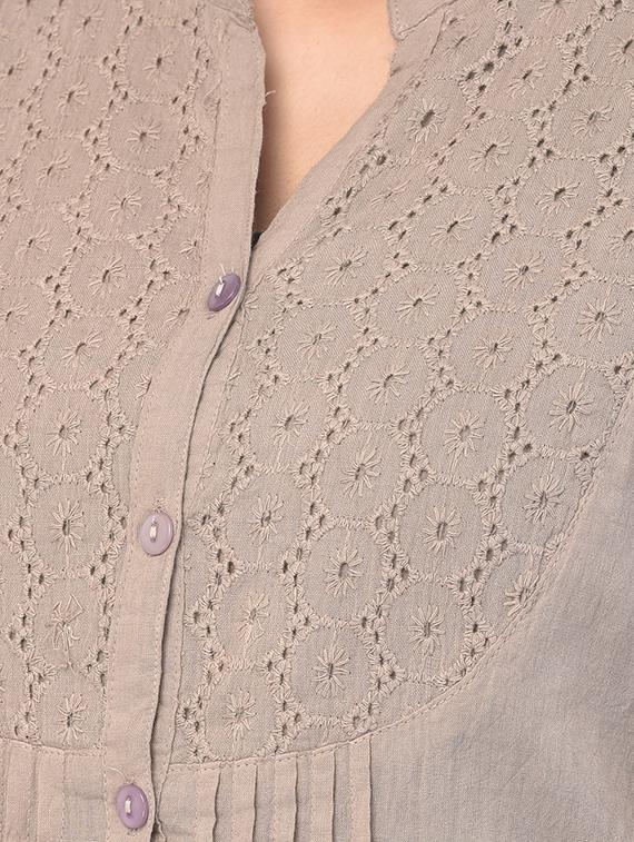 mandarin neck regular tunic - 17504771 - Standard Image - 4