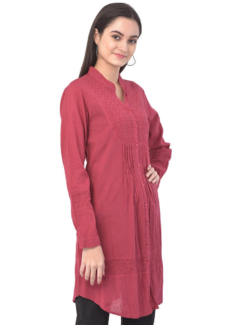 mandarin neck regular tunic - 17504772 - Standard Image - 1