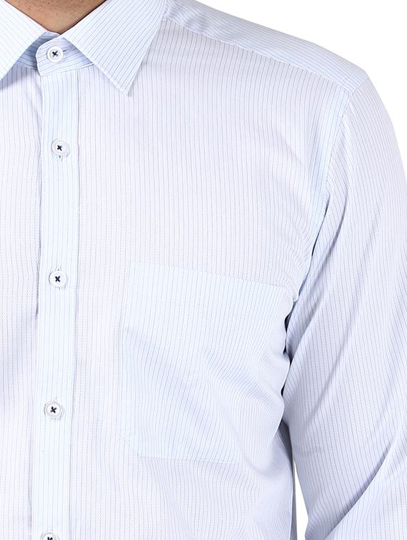 light blue striped formal shirt - 17505903 - Standard Image - 4