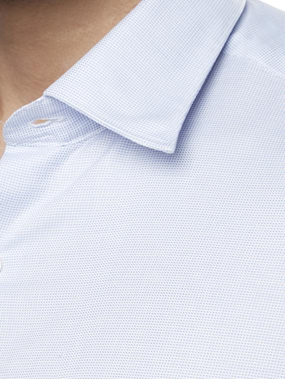 light blue self design formal shirt - 17506041 - Standard Image - 4