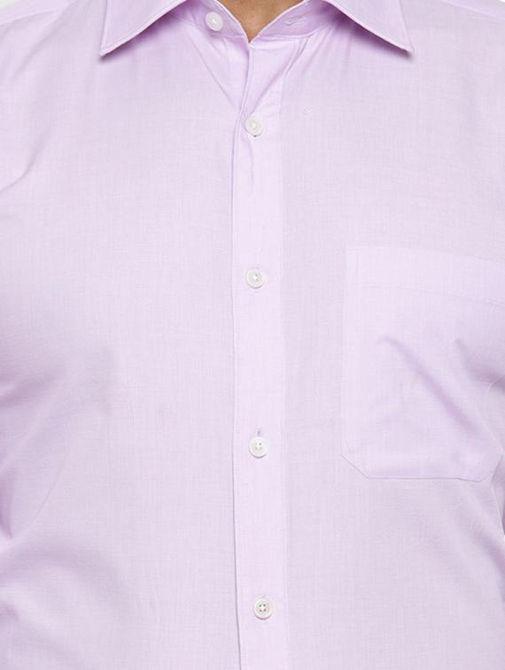 pink solid formal shirt - 17506139 - Standard Image - 4