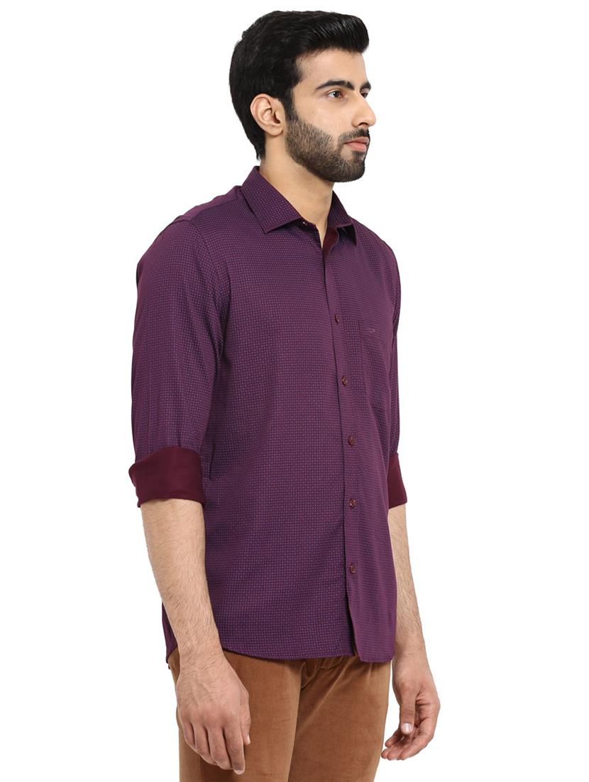 purple printed casual shirt - 17506511 - Standard Image - 1