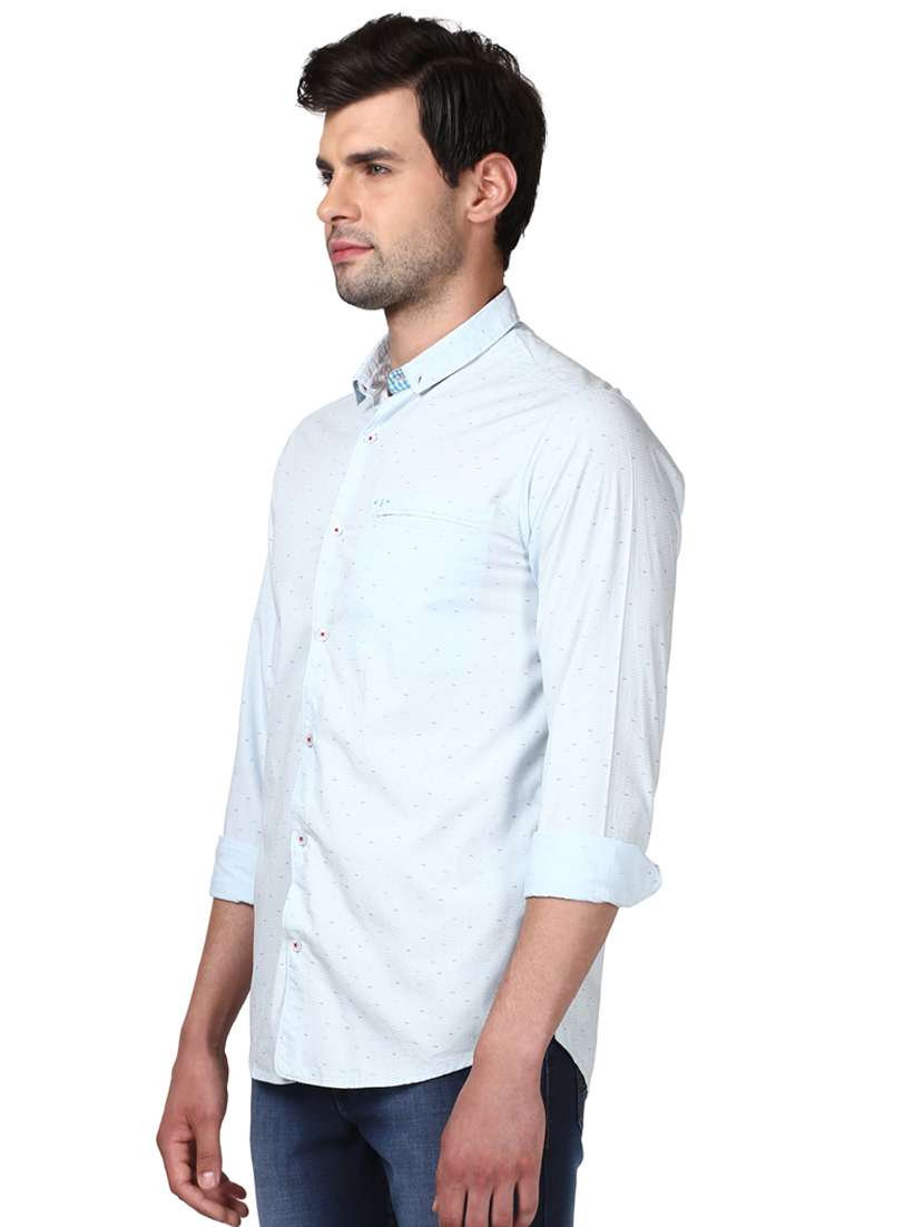 blue printed casual shirt - 17506616 -  Standard Image - 1