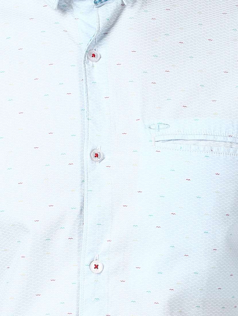 blue printed casual shirt - 17506616 - Standard Image - 4