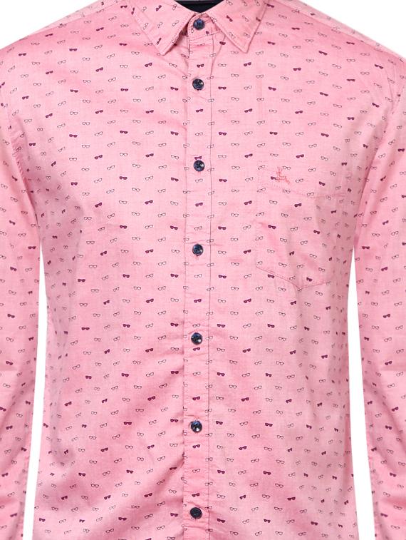 pink printed casual shirt - 17507051 - Standard Image - 4
