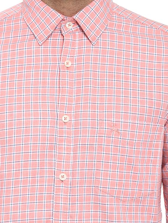pink checkered casual shirt - 17507331 - Standard Image - 4