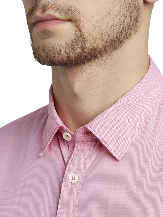 pink solid casual shirt - 17507357 - Standard Image - 4