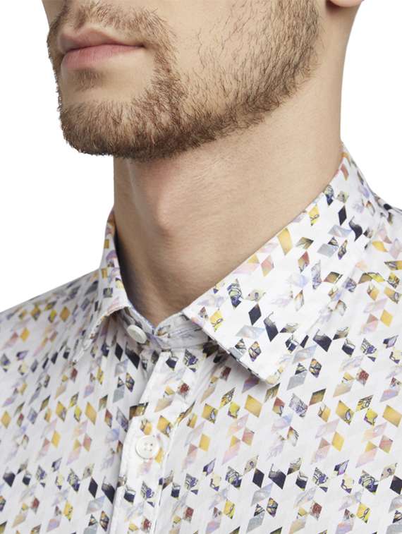 white printed casual shirt - 17507395 -  Standard Image - 4