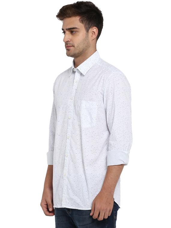white solid casual shirt - 17507442 - Standard Image - 1