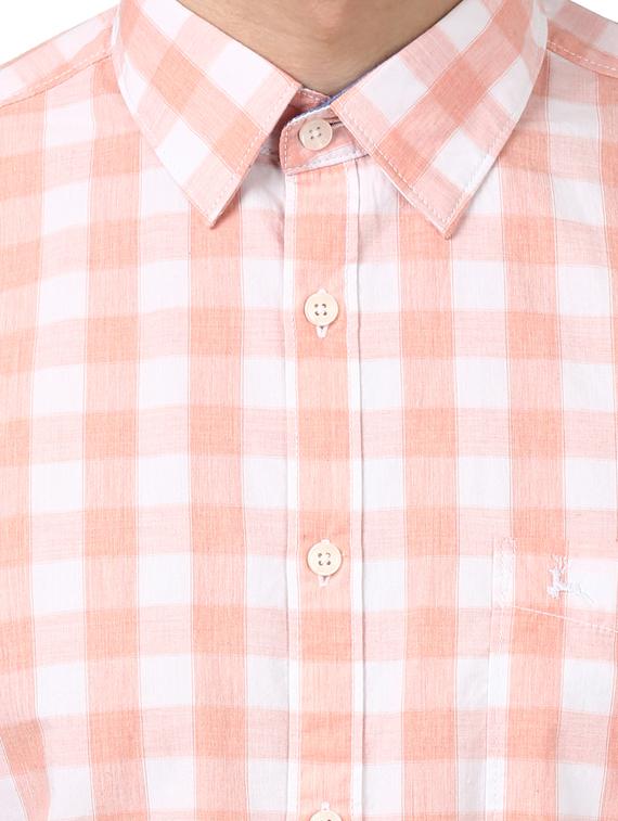 pink checkered casual shirt - 17507479 - Standard Image - 4